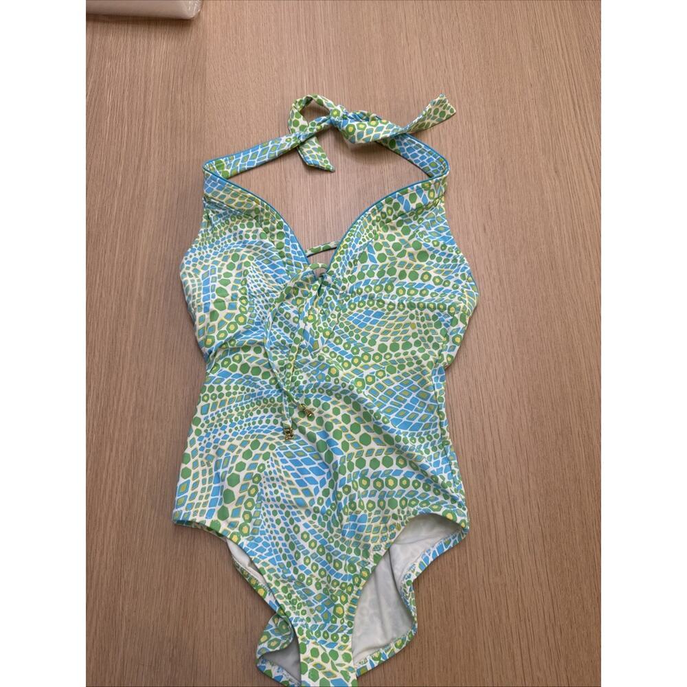 Trina Turk Spa & Swim Collection One Piece Halter Swimsuit Size 6 Xx1346